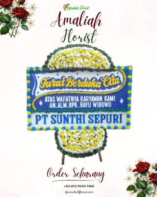 Papan Bunga Duka di Srengseng Sawah