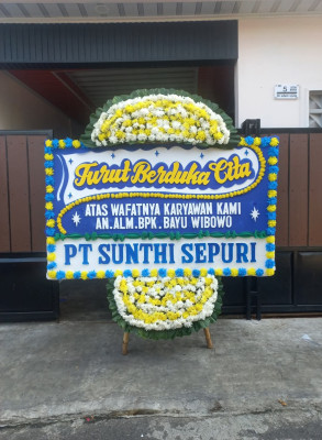 Papan Bunga Duka di Srengseng Sawah