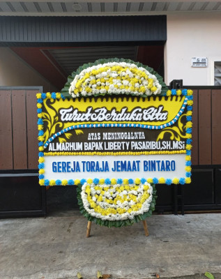 Papan Bunga Duka di Srengseng Sawah